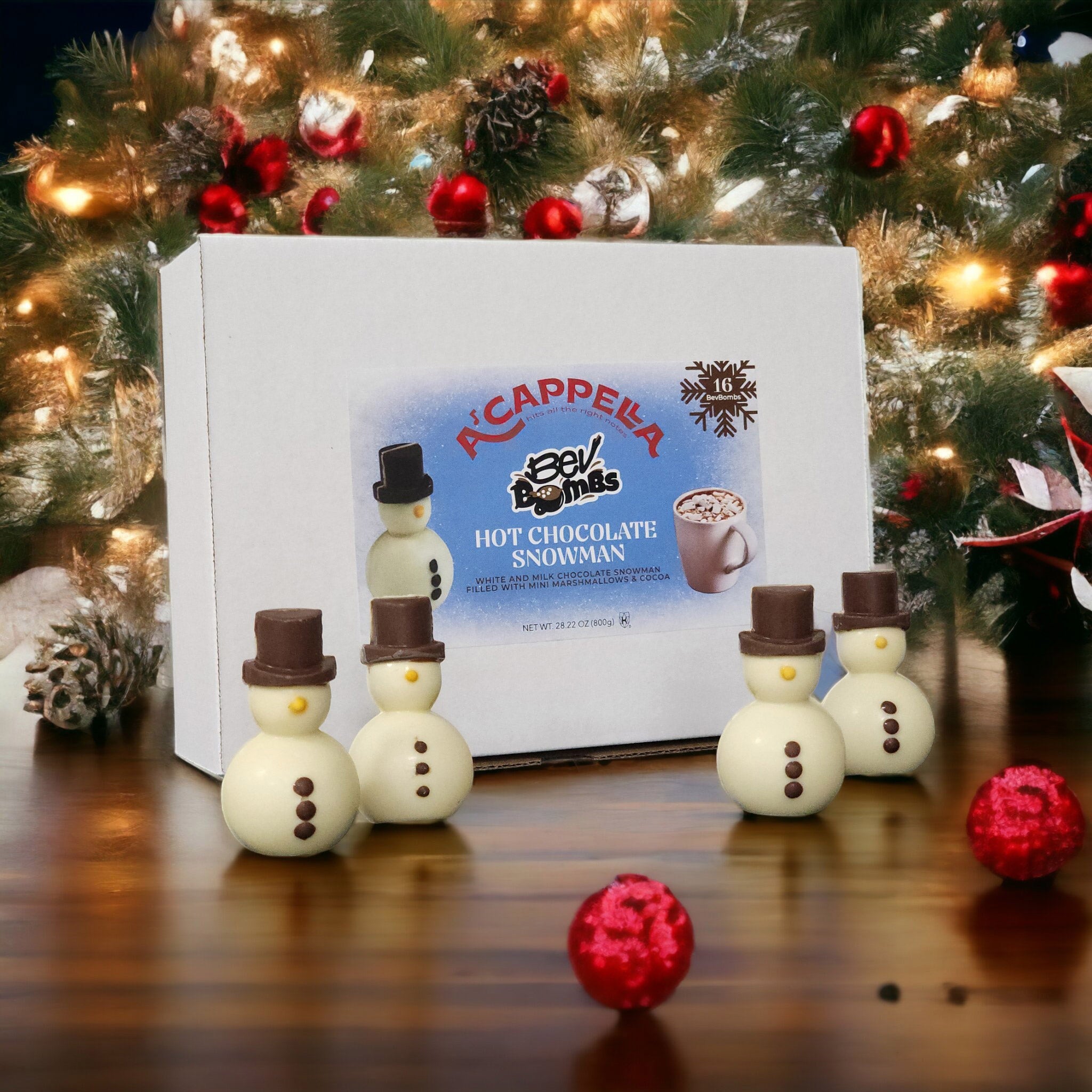 A'cappella Hot Chocolate Snowman BevBombs, 16 count | Costco