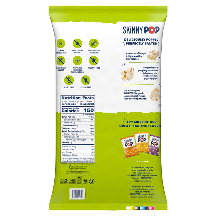 Skinny Pop Organic Popcorn, 14 oz | Costco