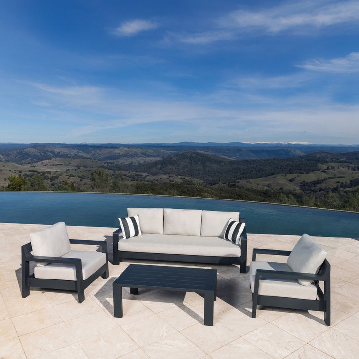ペコぷぅ☆管424☆オランダ製☆ダッチ カントリースタイル☆ダイニング5点 MoDe Terrassa 4-piece Outdoor Patio Deep Seating Set | Costco
