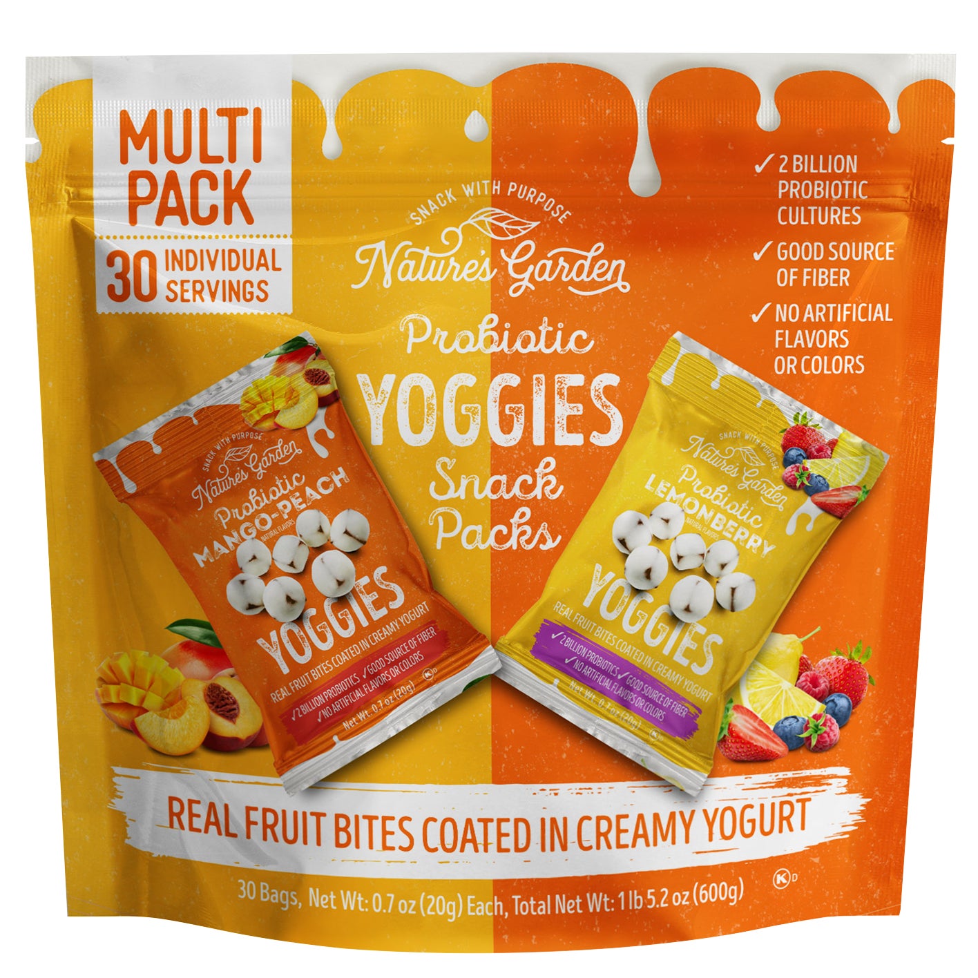 【美品】 ウロコジグ 250g、300g、400g セット Nature's Garden Probiotic Yoggies Snack Packs, Variety Pack, 0.7