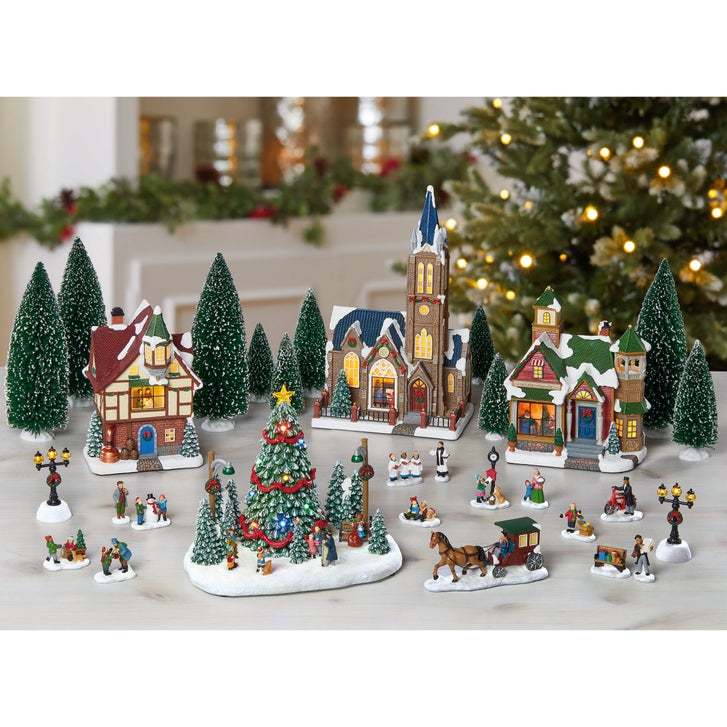 30-piece Christmas Village Set with Lights and Music | Costco