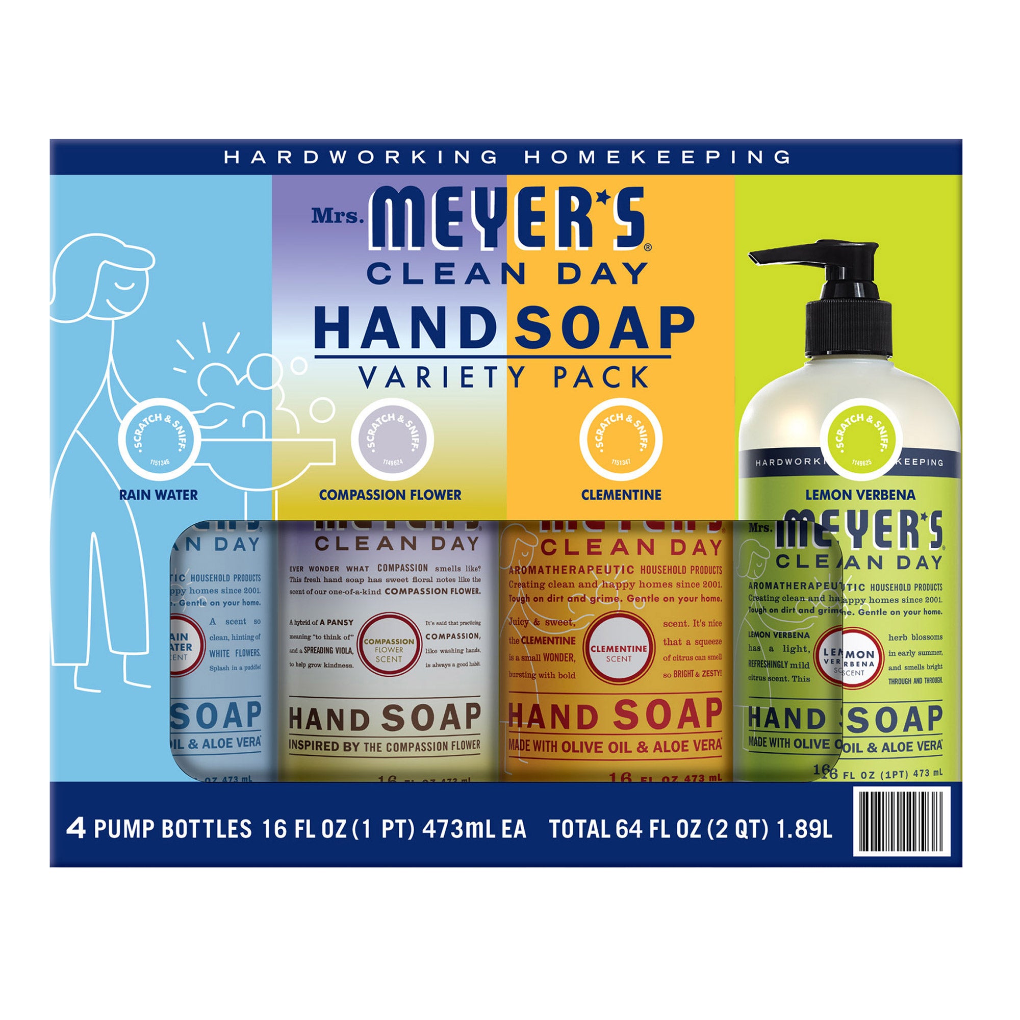 Mrs. Meyer's Clean Day Hand Soap, 16 fl oz, 4-pack | Costco