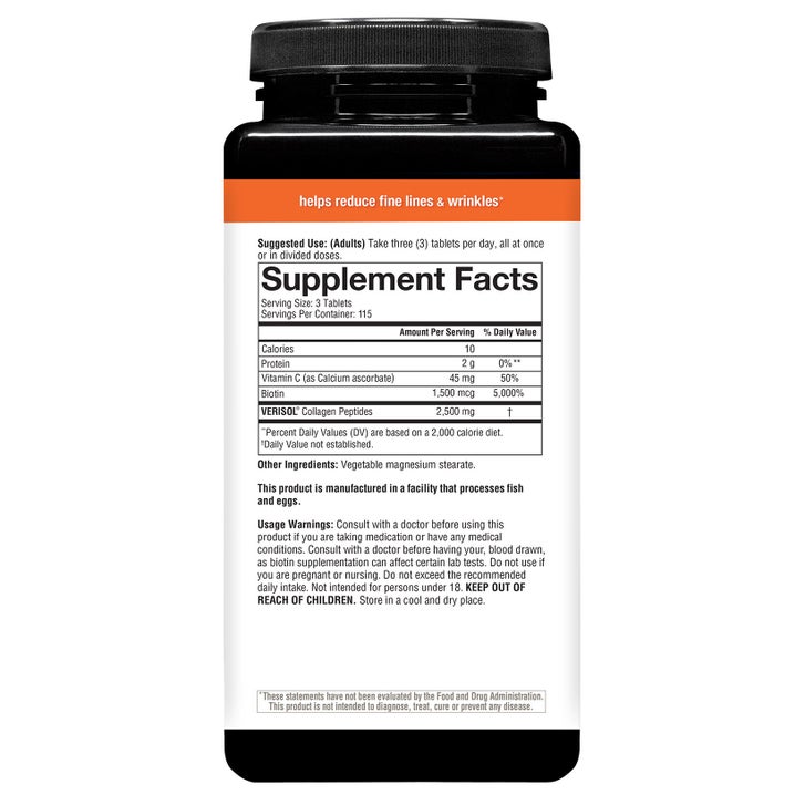 youtheory Concentrated Effect Verisol Collagen with Biotin, 345 Count