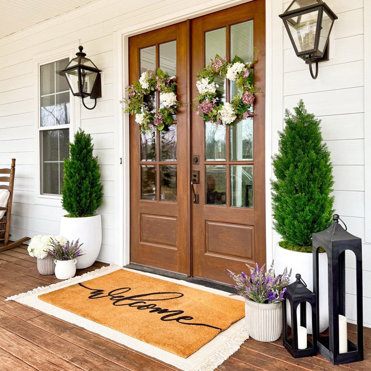 Faux 4' UV Resistant Cedar Tree Indoor and Outdoor, 2-pack | Costco