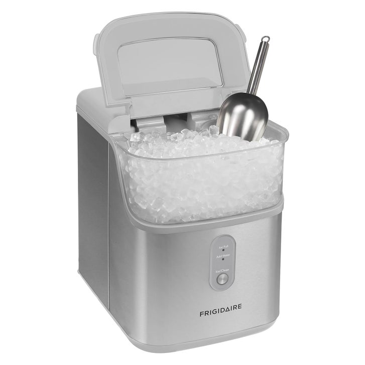 Frigidaire Crunch Countertop Nugget Ice Maker, 33 lbs, Stainless Scoop Included