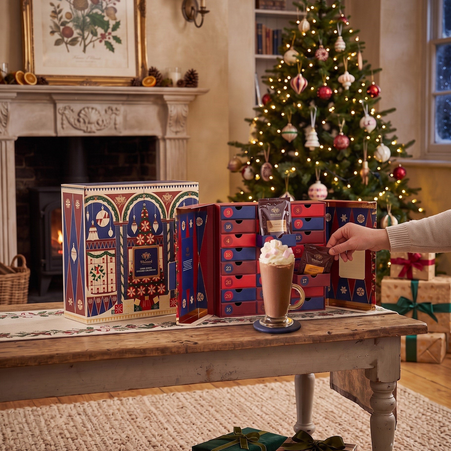 Whittard Hot Cocoa Advent Calendar, 48 Pieces, 33.6 Total oz. | Costco