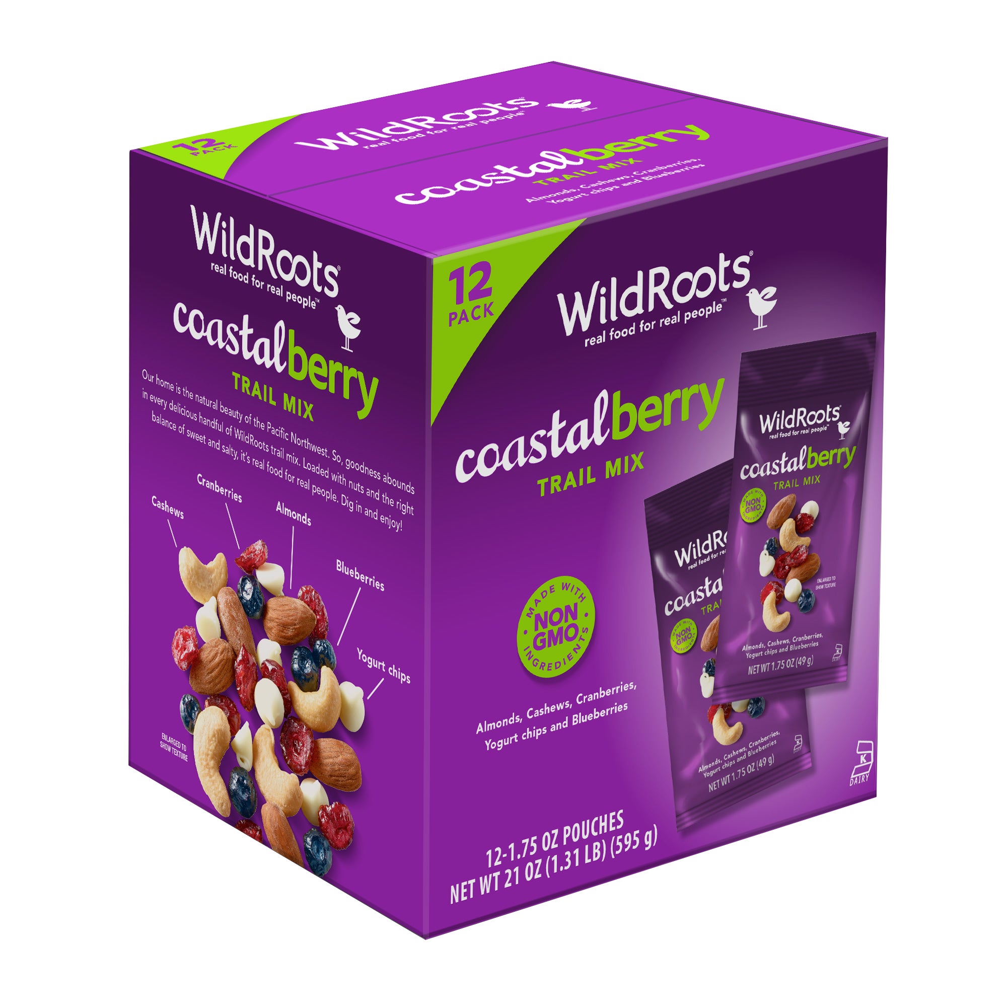 WildRoots Trail Mix, Coastal Berry Blend, 1.75 oz, 12 ct | Costco