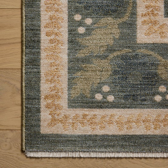Rifle Paper Co. x Loloi Figaro Area Rug, Navy/Green, 5' x 7'11” | Costco
