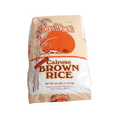 SunWest Brown Rice Calrose, Medium Grain, 25 lbs | Costco