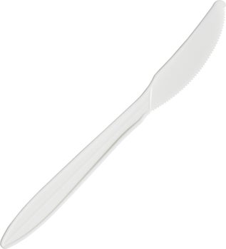Vital International Solutions Plastic Knife, Medium Weight, White, 1000 ct
