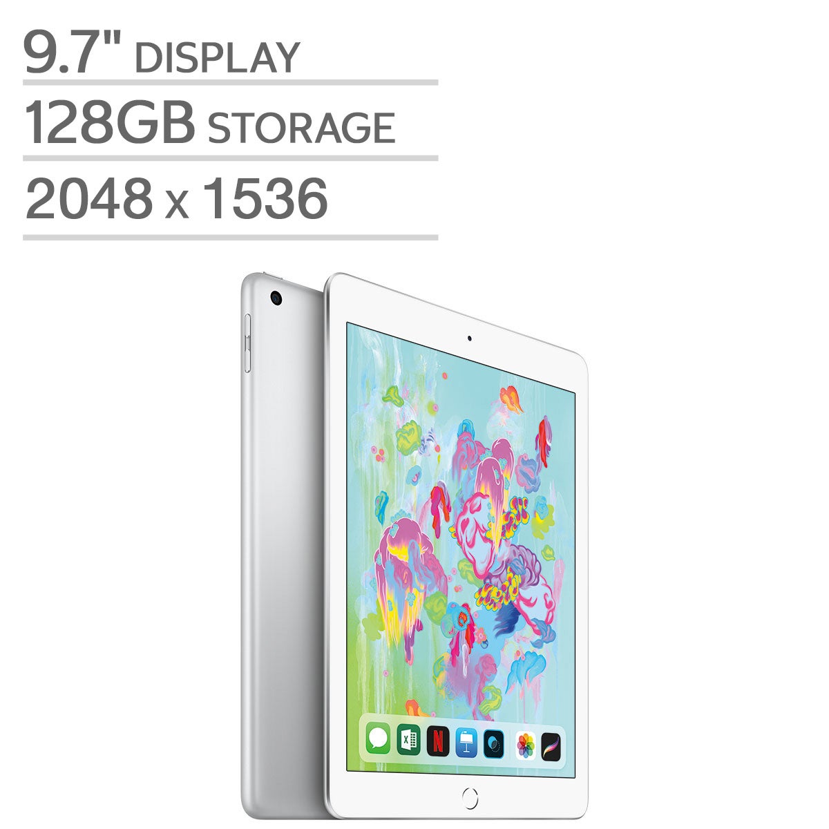 6th Gen Apple iPad A10 Fusion Chip 128GB - Silver | Costco