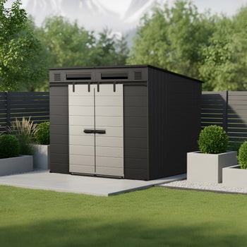 Suncast Modernist 8'x7' Dual Barn Door Storage Shed | Costco