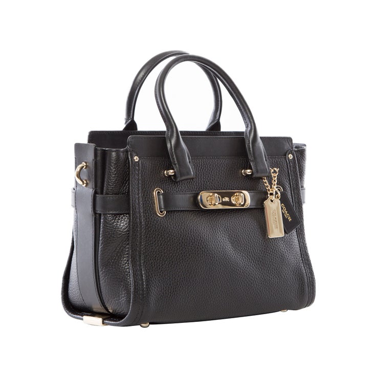 バッグ COACH Swagger 27 Leather Satchel bag y2k Coach Swagger 27 Satchel, Black | Costco