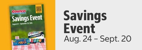 Savings Event August 24 – September 20, 2026