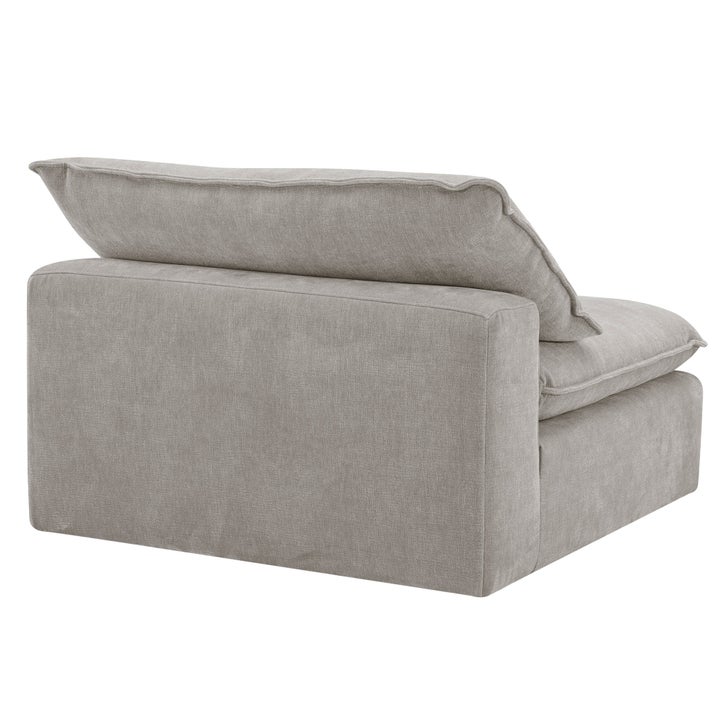 Sereen Fabric Armless Chair, Taupe | Costco