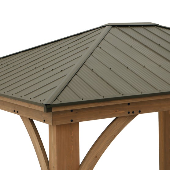 Yardistry 12' x 14' Cedar Gazebo with Aluminum Roof | Costco