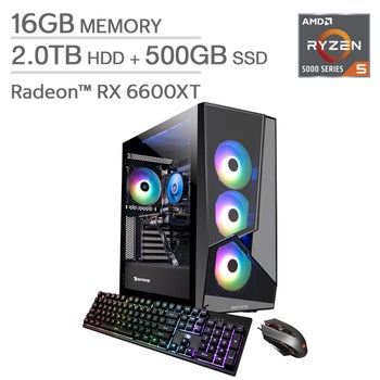 iBUYPOWER SlateMR260A Gaming Desktop - AMD Ryzen 5 5600G - Radeon