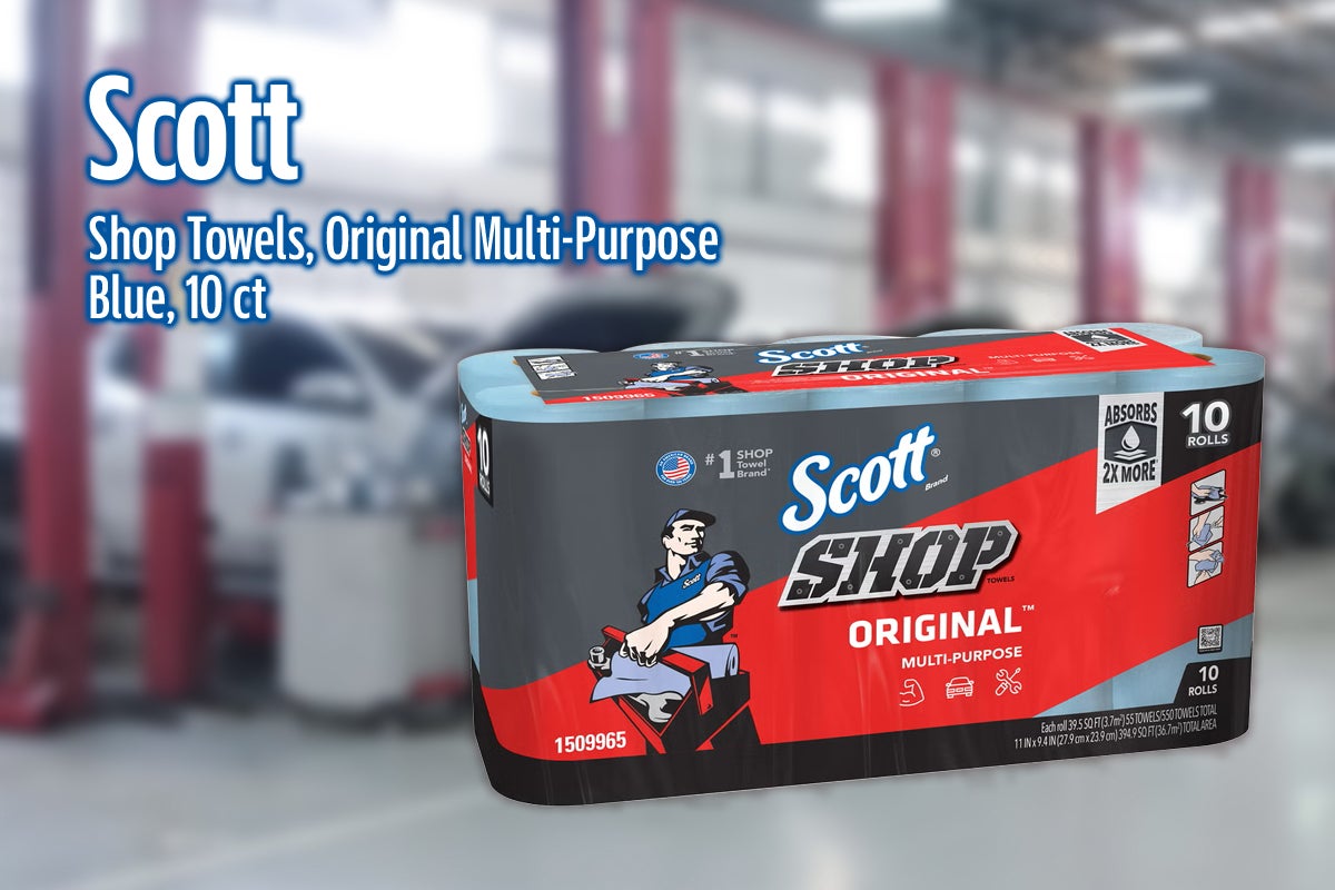 Scott Shop Towels, Original Multi-Purpose, Blue, 10 ct
