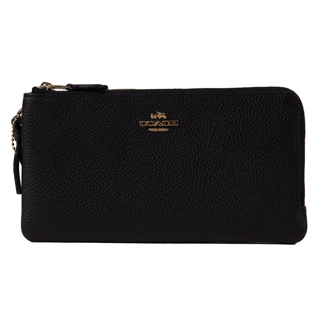 Coach Double Zip Small Wristlet Black | Costco Coach Double Zip Small Wristlet Black | Costco