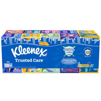 Kleenex Trusted Care Facial Tissue, 2-Ply, 230-count, 10-pack