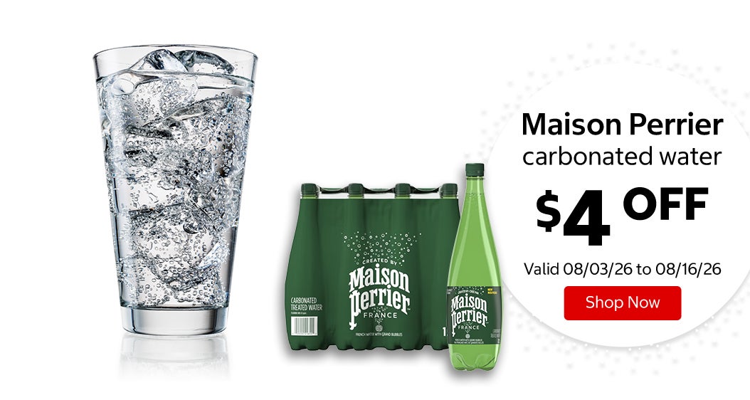Maison Perrier carbonated water $4 OFF Valid 08/03/26 to 08/16/26 Shop Now 