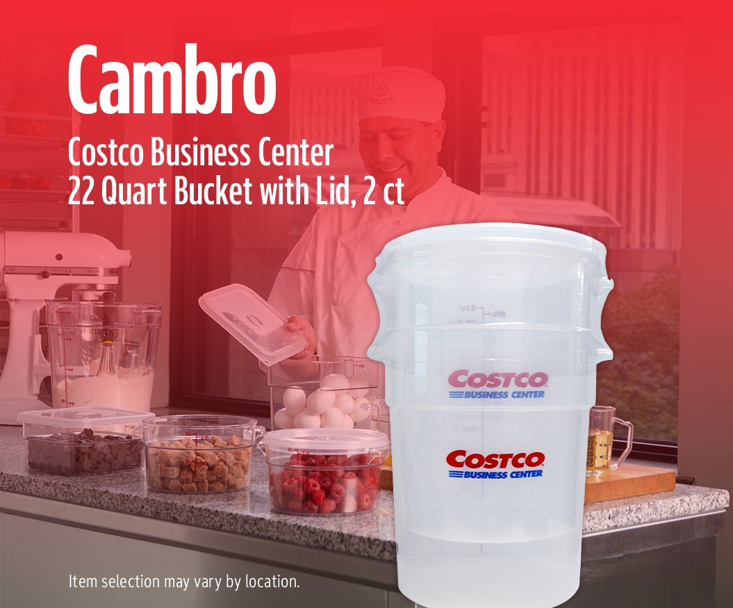 Cambro Costco Business Center 22 Quart Bucket with Lid, 2 ct