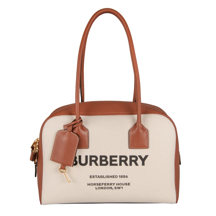 Burberry Medium EW Half Cube Handbag, Natural | Costco