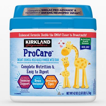 Kirkland Signature Procare Infant Formula Dual HMO, Non-GMO, 42 oz