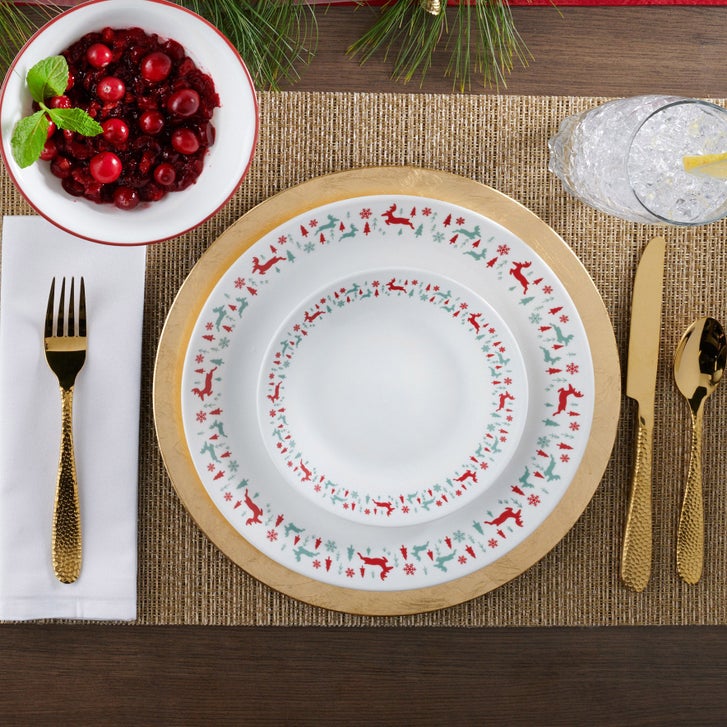 CORELLE 20ピース食器セット Corelle Be Merry 20-piece Dinnerware Set | Costco