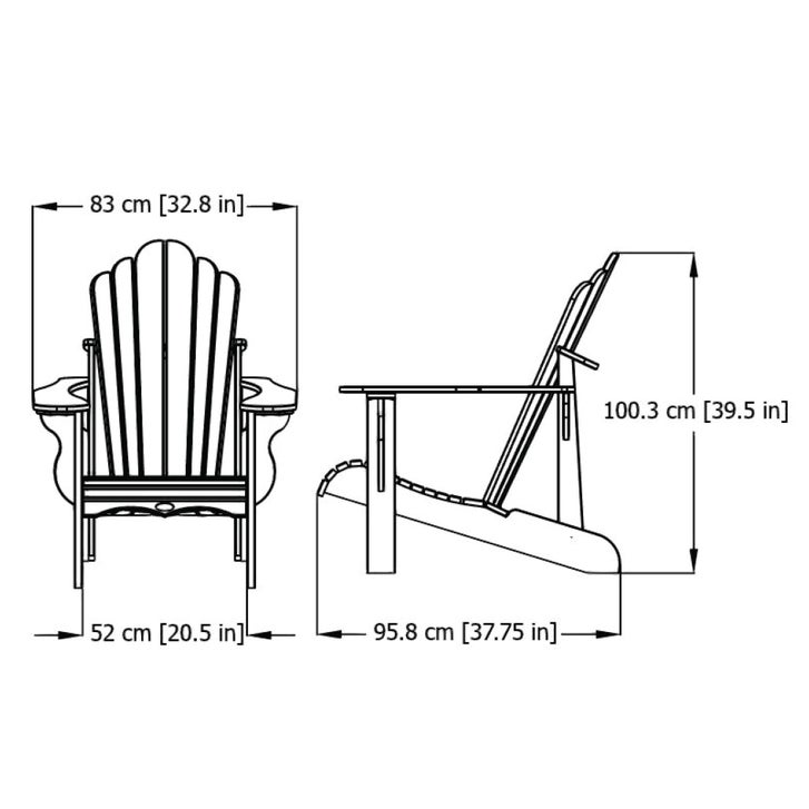 Leisure Line Classic Woodgrain Adirondack Chair by Tangent | Costco