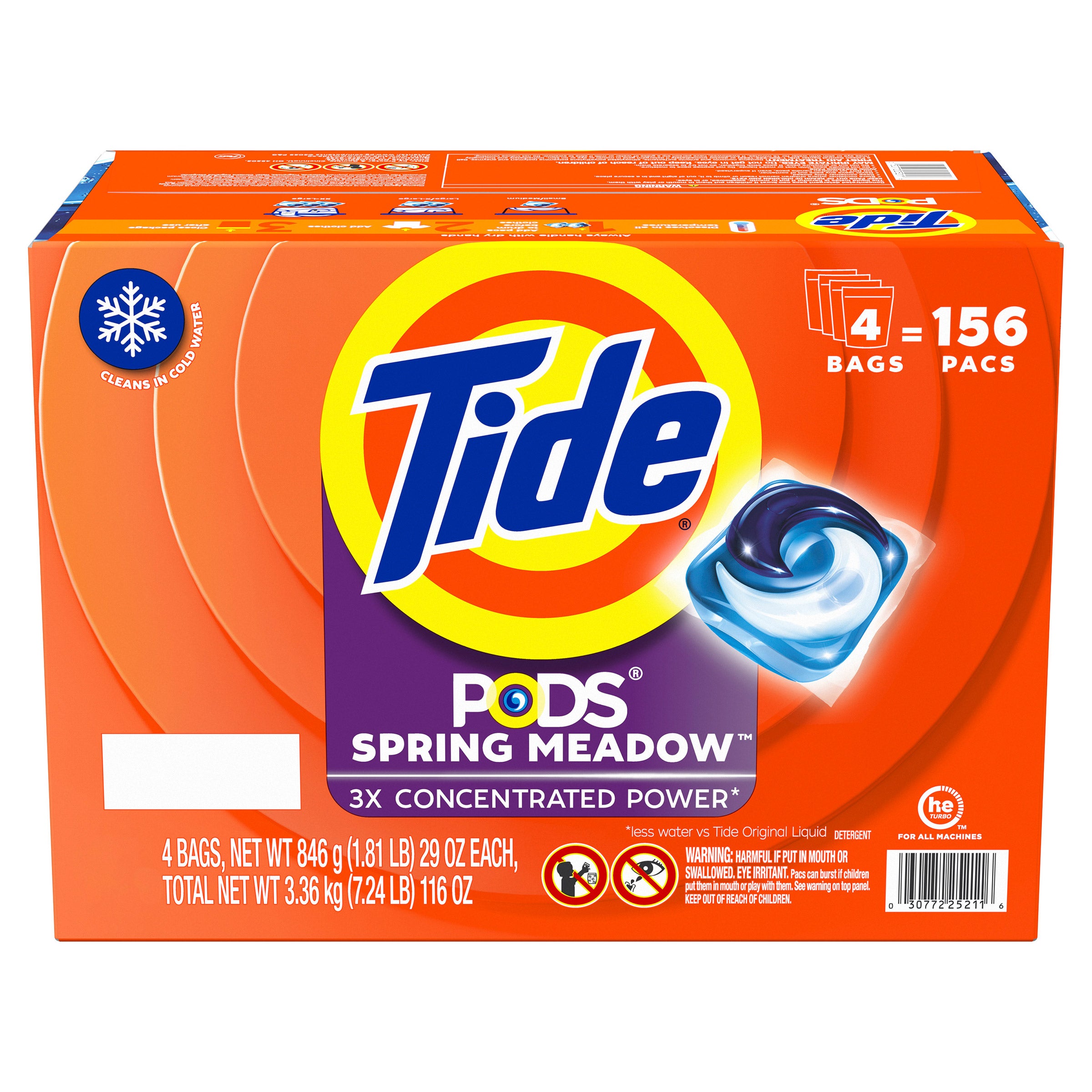 Tide Pods Laundry Detergent Pods, Spring Meadow, 156-count | Costco