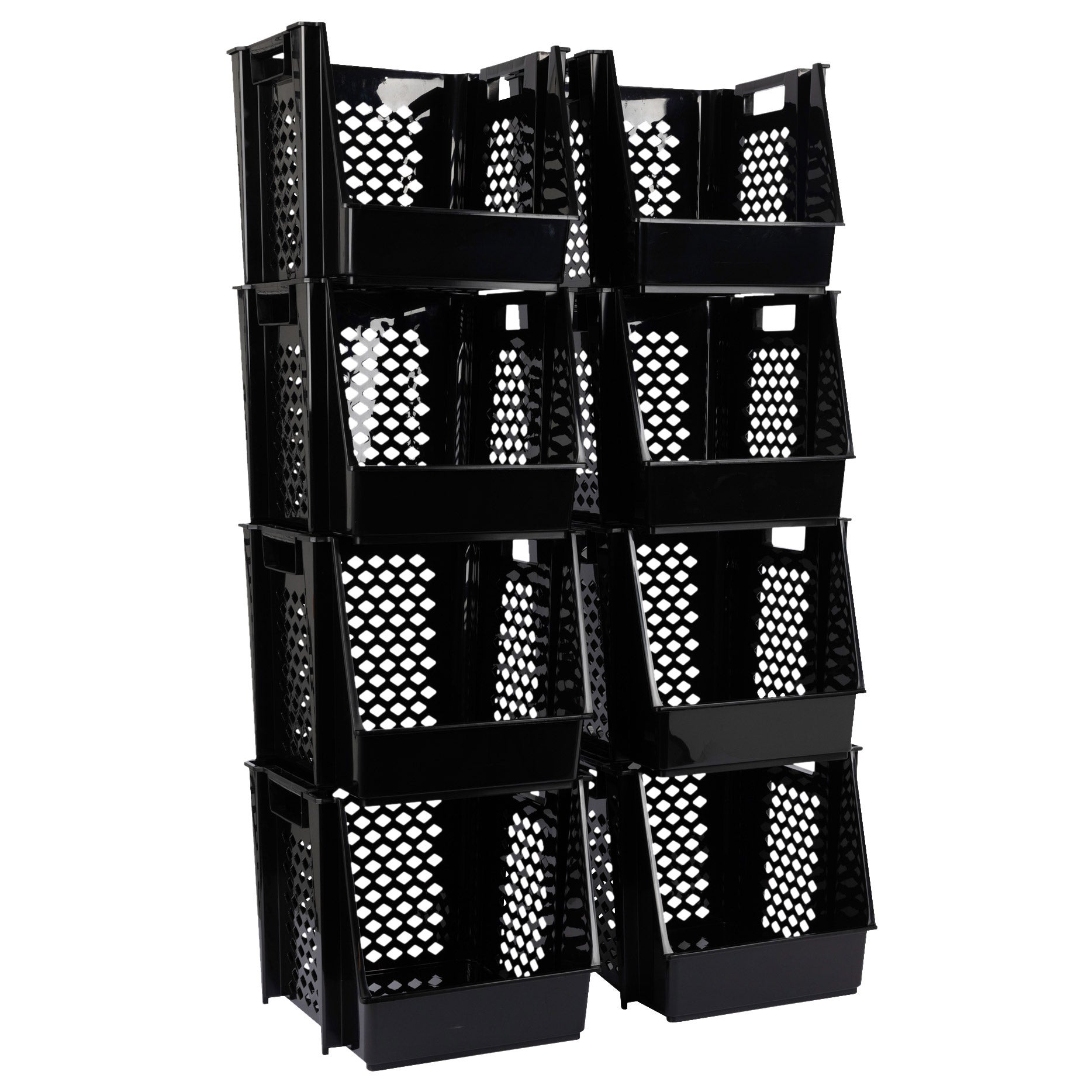 GreenMade InstaStack Stackable Storage Bins, 8-pack