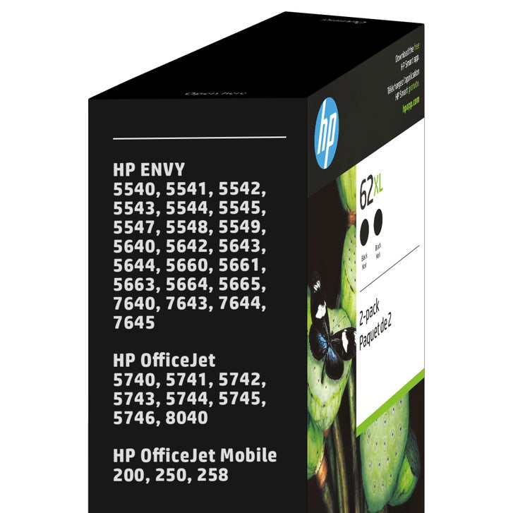 HP 62XL High Yield Ink Cartridge, Black, 2-count | Costco