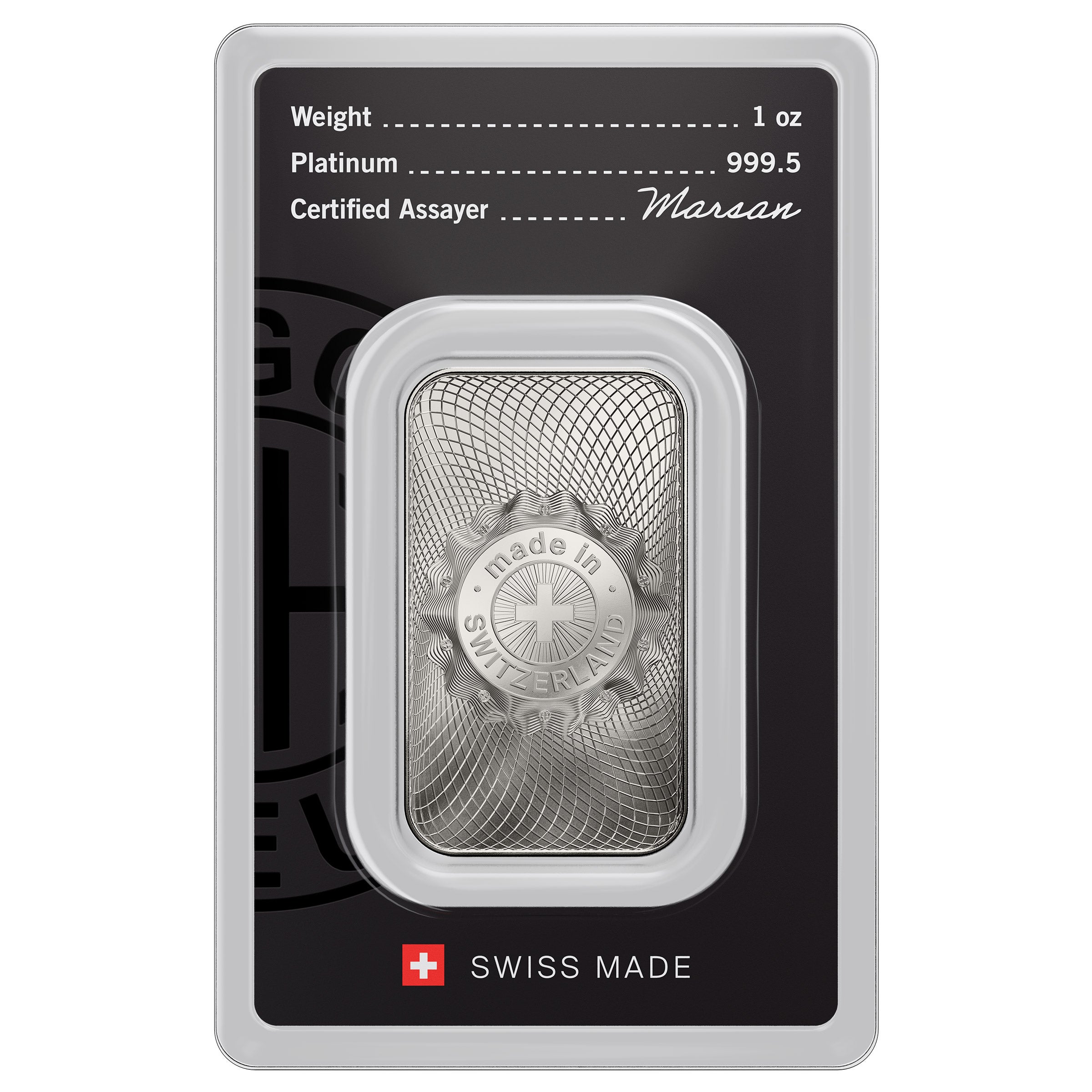 1 oz Platinum Bar Argor-Heraeus (New in Assay) | Costco