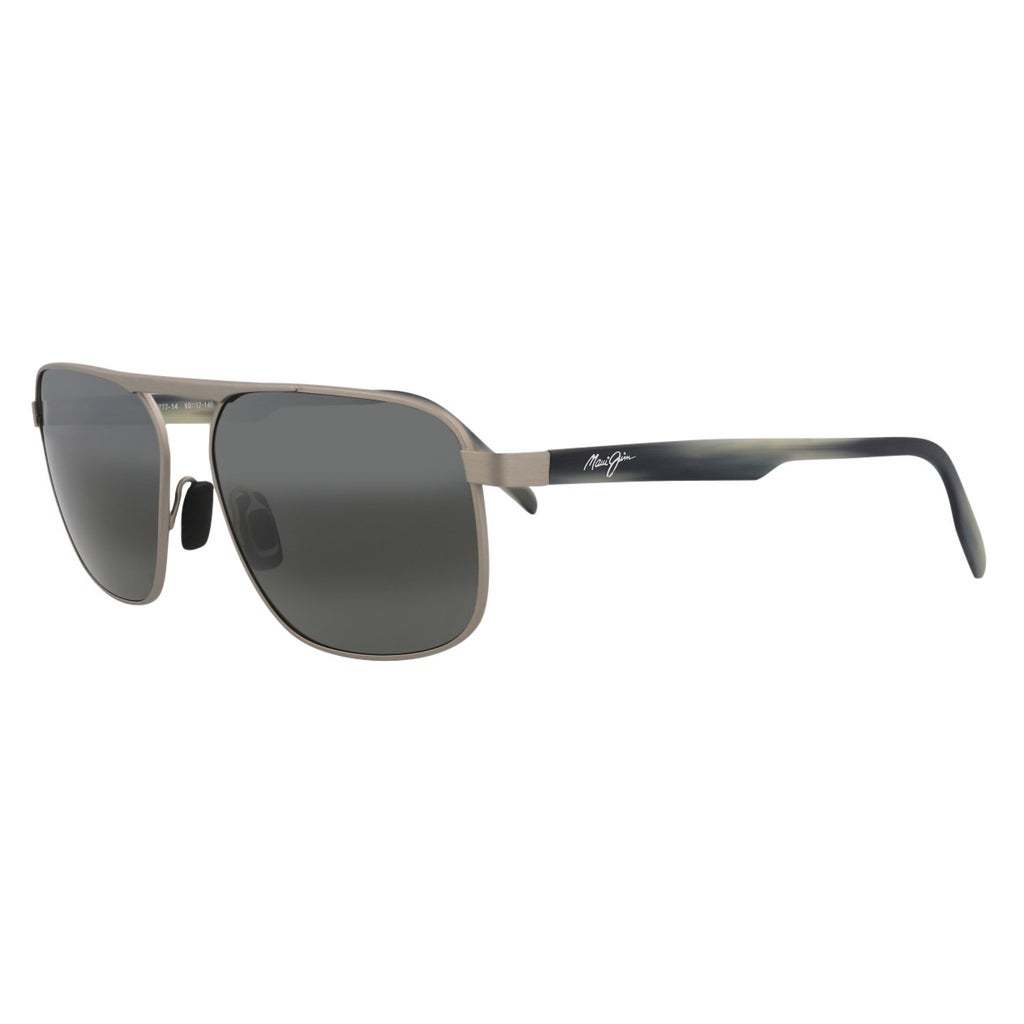 Maui Jim Waihee Ridge 777-14 Grey with Grey Polarized Sunglasses
