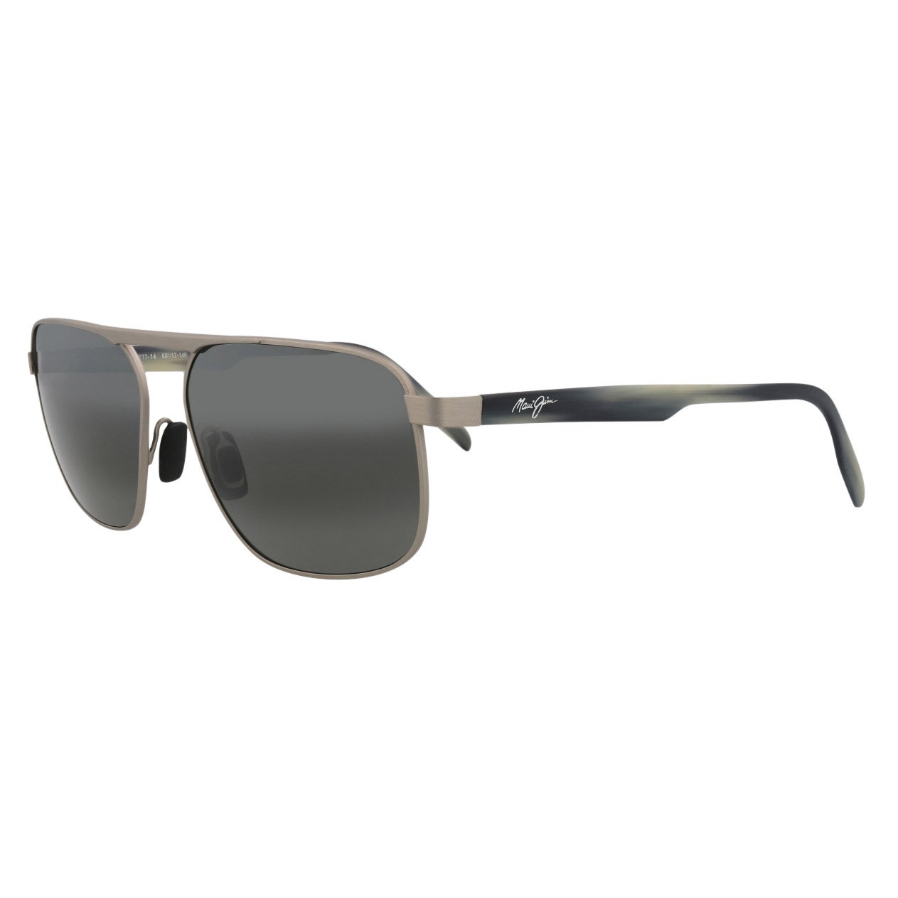 Maui Jim Waihee Ridge 777-14 Grey with Grey Polarized Sunglasses