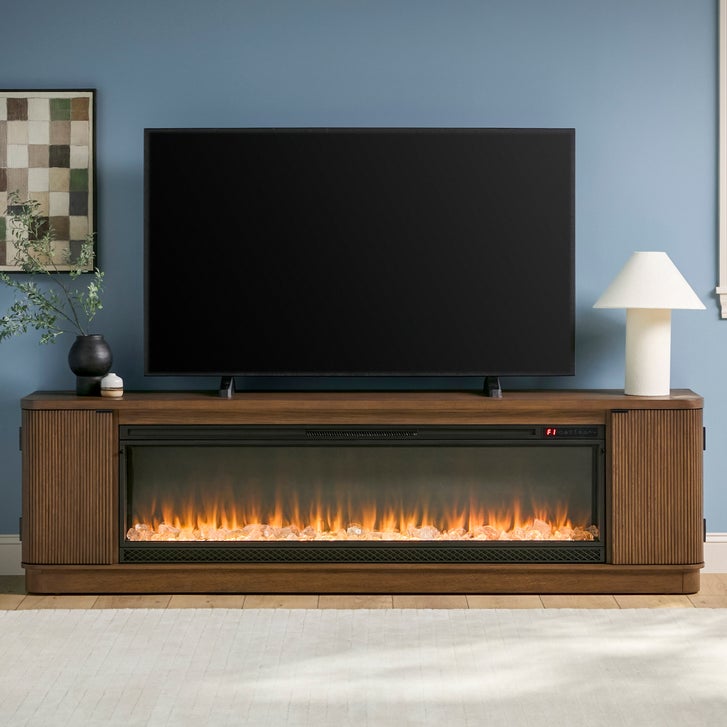Tresanti Jordyn 85” Console with ClassicFlame Electric Fireplace