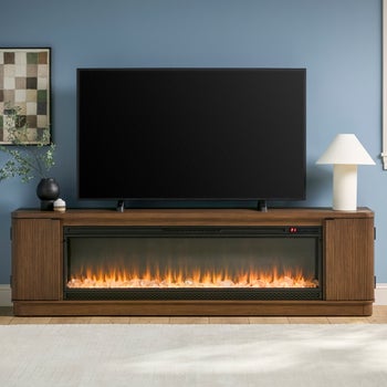 Tresanti Jordyn 85” Console with ClassicFlame Electric Fireplace