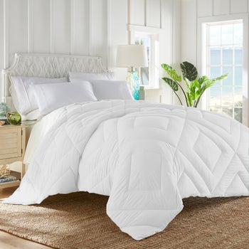 Tommy Bahama Butter Soft Down Alternative Comforter, KING, Bright White