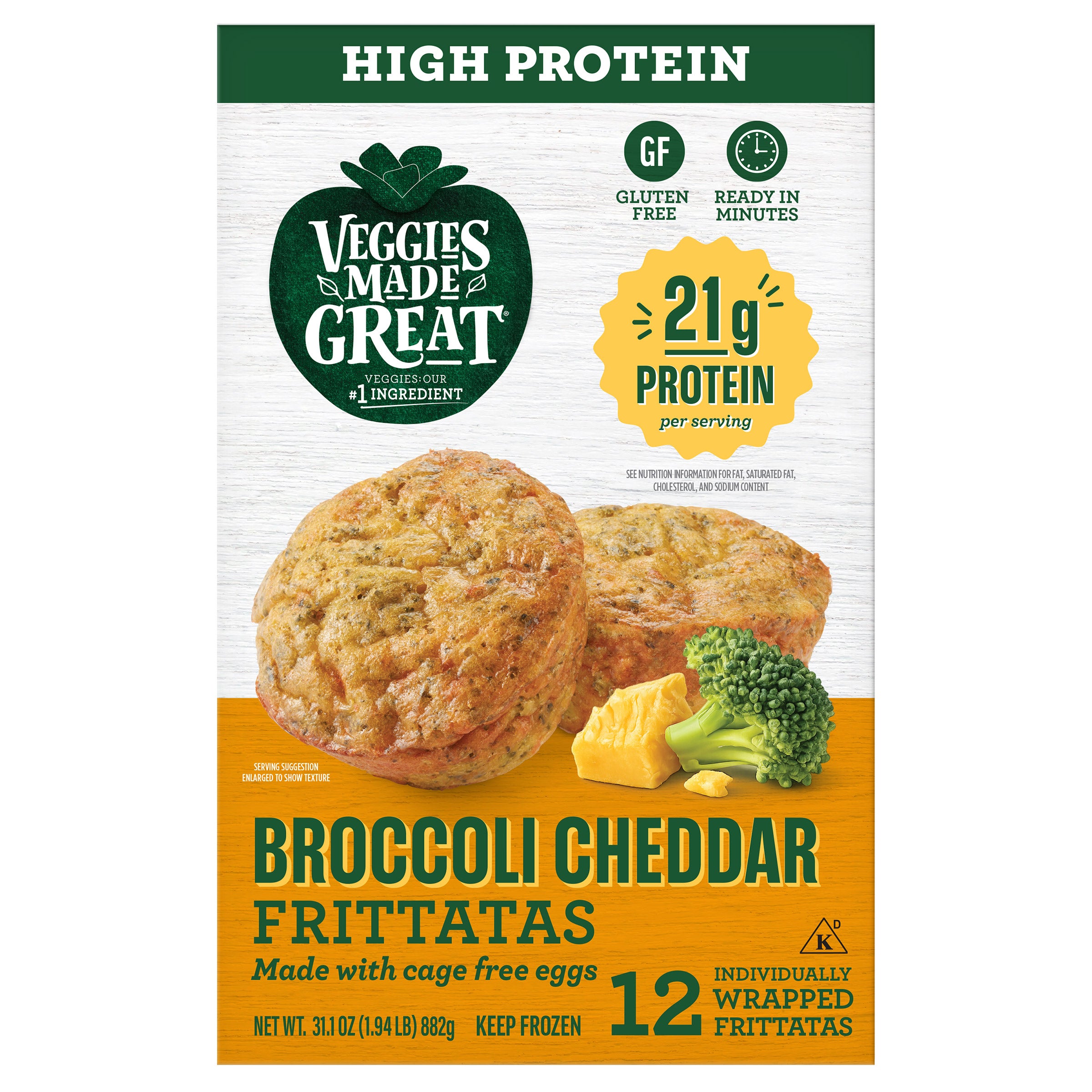 VEGGIES MADE GREAT BROCCOLI CHEDDAR 12 CT (1.95 LBS)