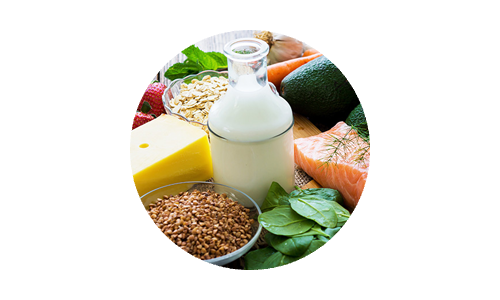 A table full of sustainable food products