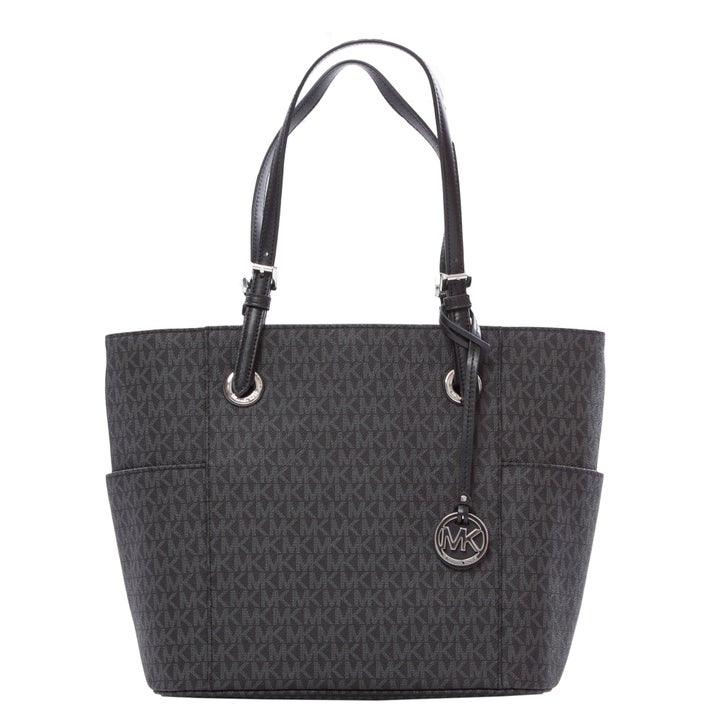 Michael Kors Jet Set Signature Tote Bag, Black | Costco