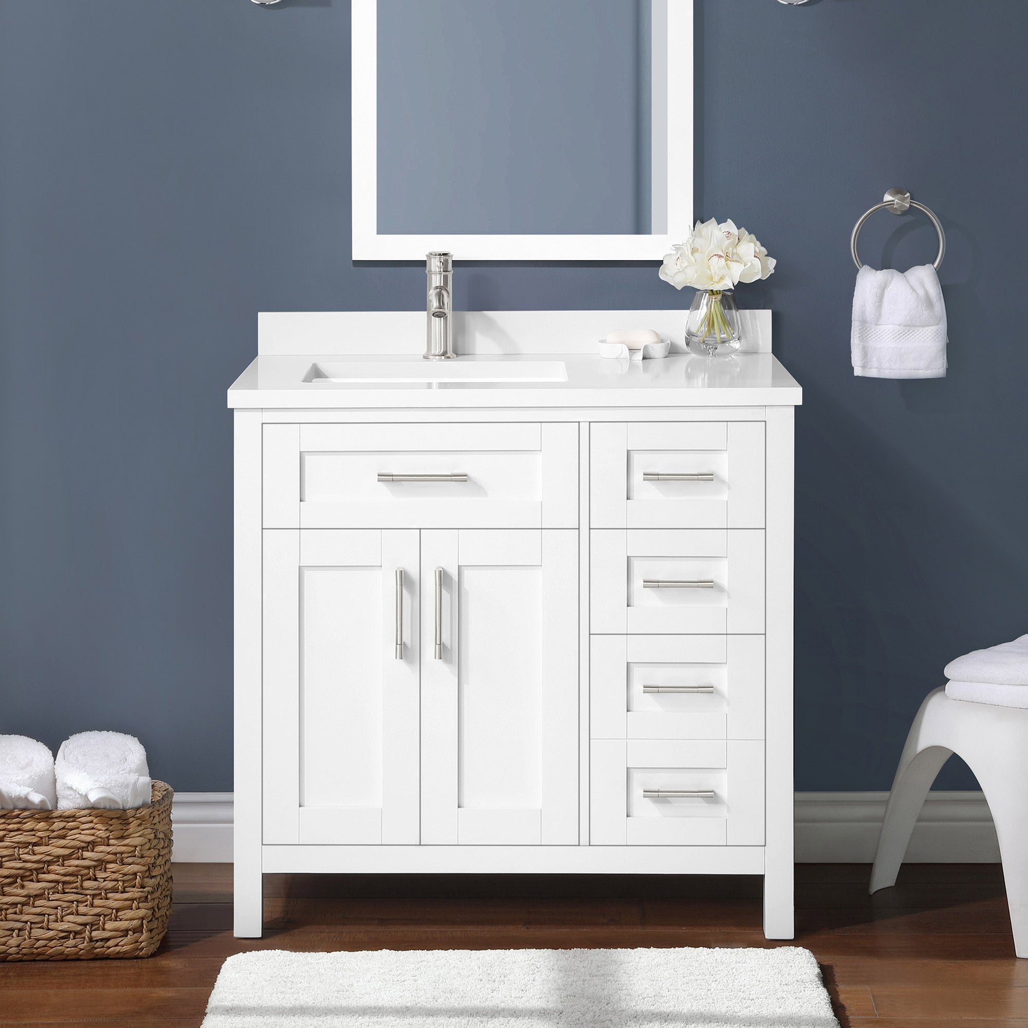 極希少/TOTO系◆北欧メロハー,AOR◆KEY WEST/ONE OVE Decors Parkway Bath Vanity w/ Quartz Top in White | Costco