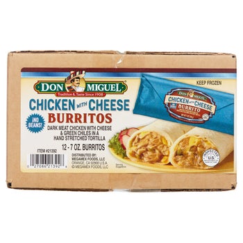 Don Miguel Burritos, Chicken & Cheese Burritos, 7 oz, 12-count