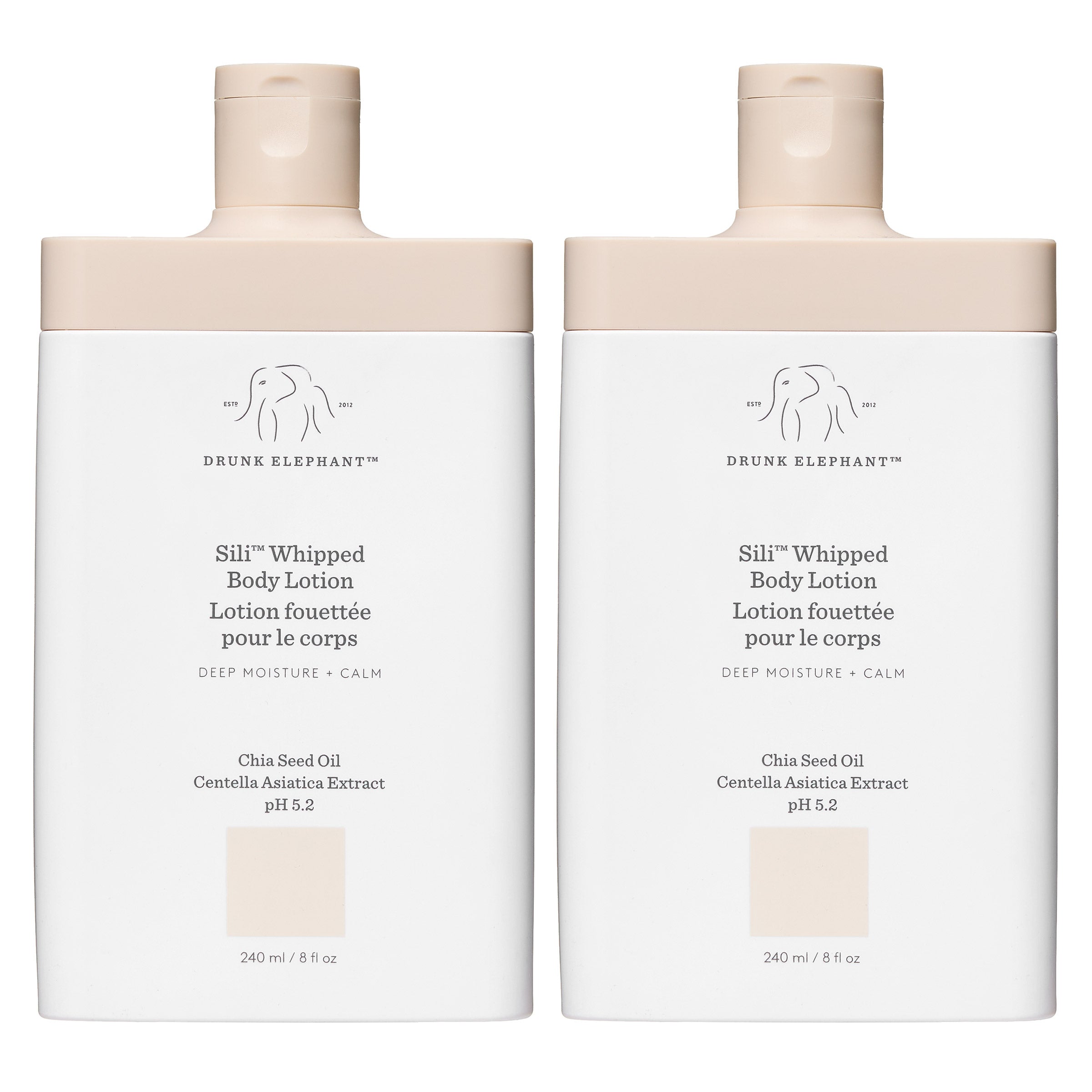 Drunk Elephant Sili Whipped Body Lotion, 8 fl oz, 2-pack
