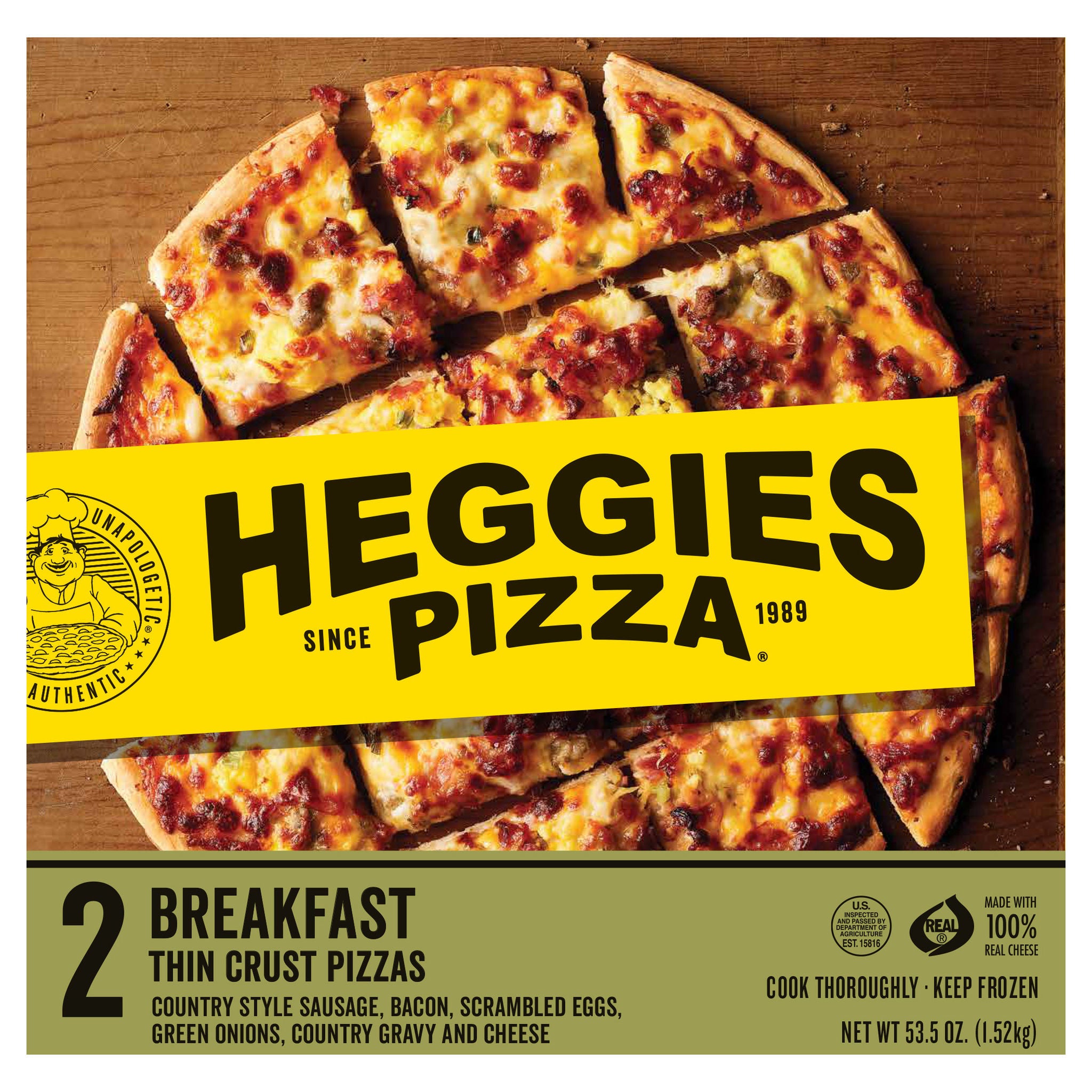 HEGGIES PIZZA BREAKFAST PIZZA 2 COUNT BOX