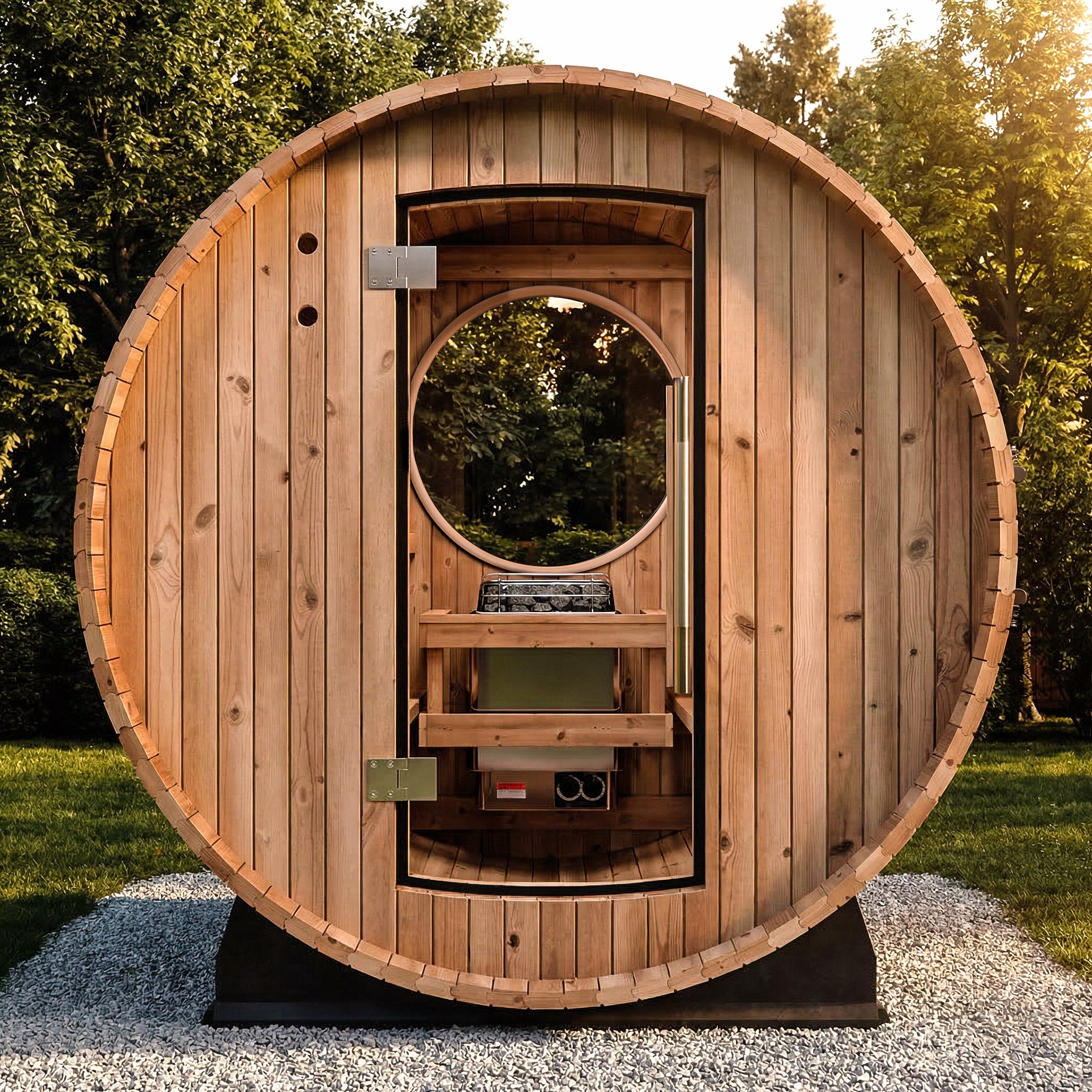 Almost Heaven Arcadia 2-person Outdoor Barrel Sauna | Costco