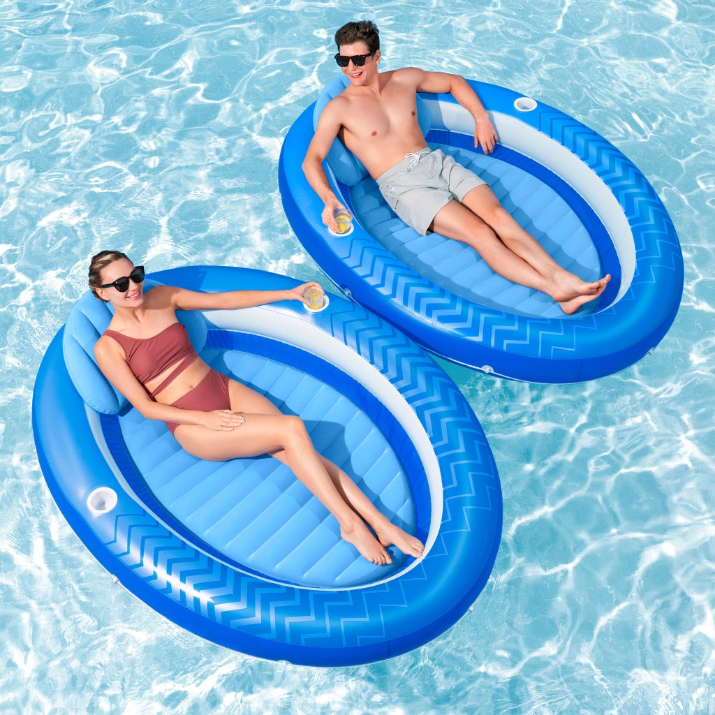 H2OGO! Comfort Plush Cove Lounger Pool Floats, 2-pack | Costco