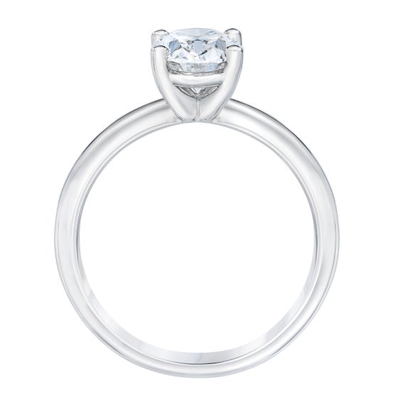 Oval Cut 2.50 ct VS1 Clarity, G Color Diamond Platinum Solitaire Ring ...