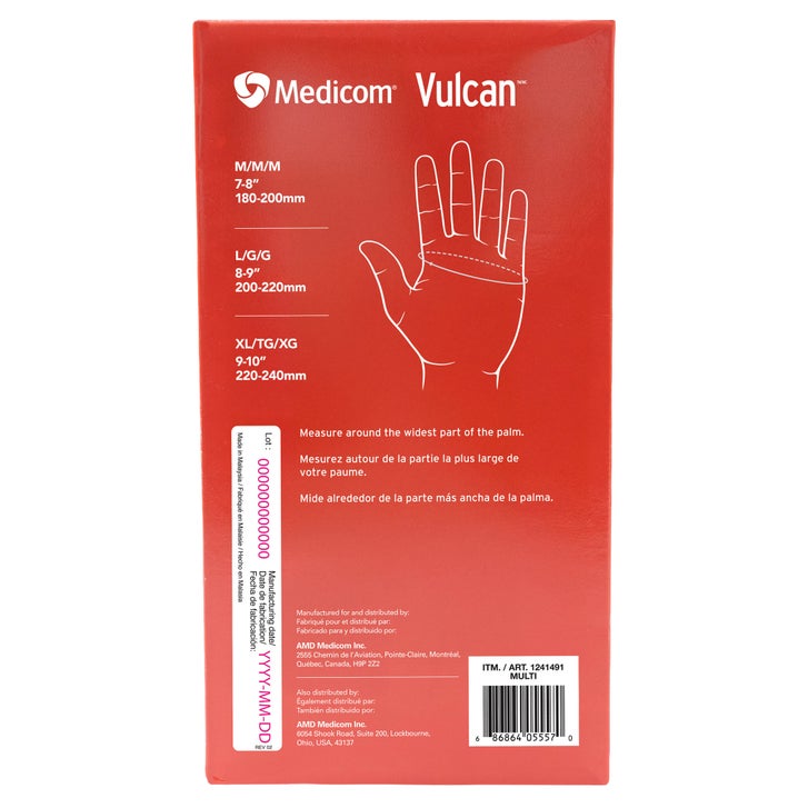 Vulcan Nitrile Gloves, Medium, Indigo | Costco